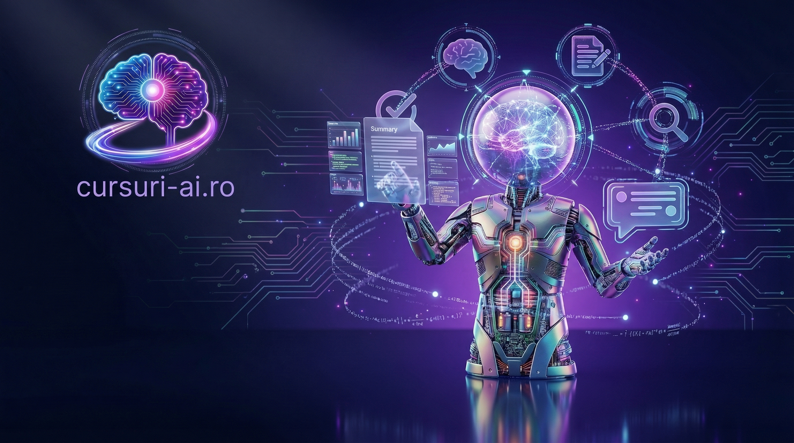 Profesorul Virtual AI cu interfata de cursuri si cod