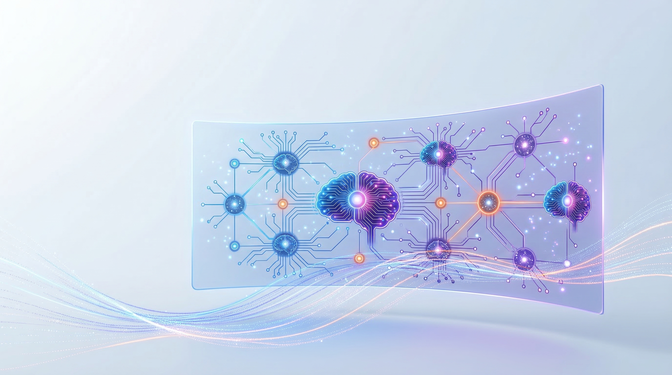 Profesorul Virtual AI — robot sci-fi cu logo cursuri-ai.ro si interfata holografica